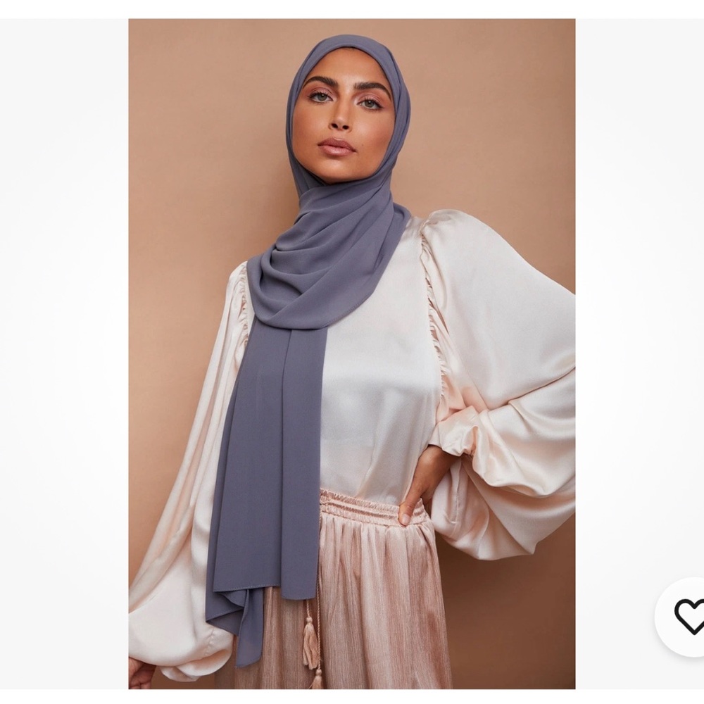 VOILE CHIC Premium Chiffon Charcoal Gray   Hijab Scarf For Women